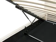 Postelja s prostorom za shranjevanje BLAGNAC Knjižica Kremasto bela 140 x 200 cm_1009268