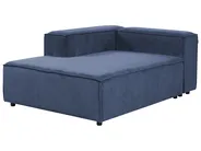 Modular Corner Sofa 3 Seater ARDAL with Ottoman Corduroy Dark Blue Right Hand_1008803