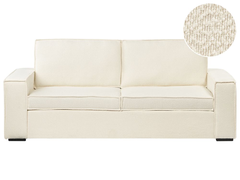 Kutijasta sofa 3-znamenkasti VUOKATTI Buklé Krem bijela