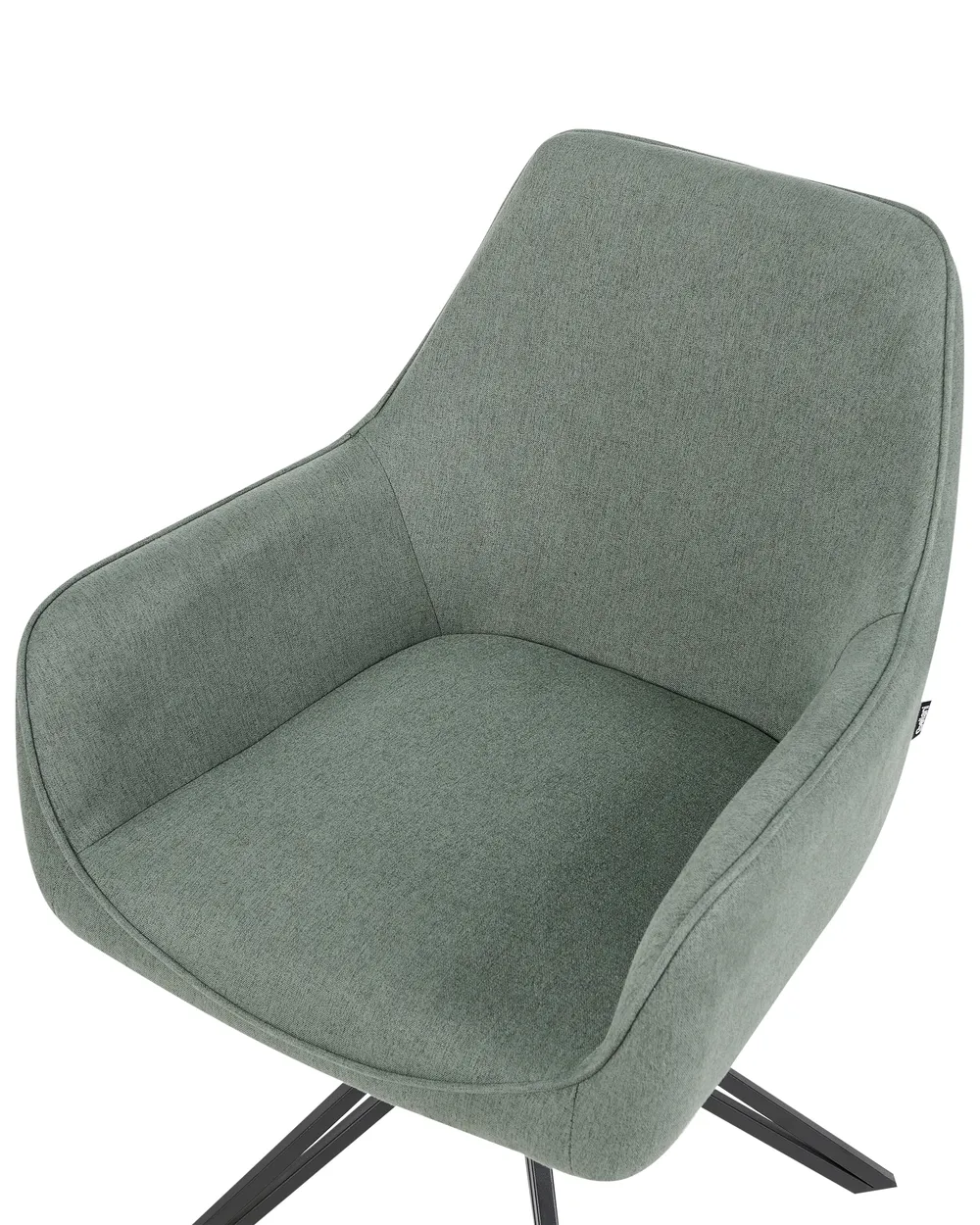 Set of 2 Dining Chairs Swivel JODAR Fabric Green_945264