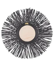 Wandspiegel KALASIN 60 cm 60 cm Rattan Schwarz_822231