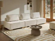 Modulsofa 3-Sitzer TIBRO Stoff Cremeweiß_1058132
