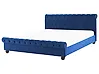 Wasserbett Samtstoff AVALLON 180 x 200 cm Marineblau