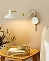 Wandlampe BALIEM verstellbar Metall Weiß