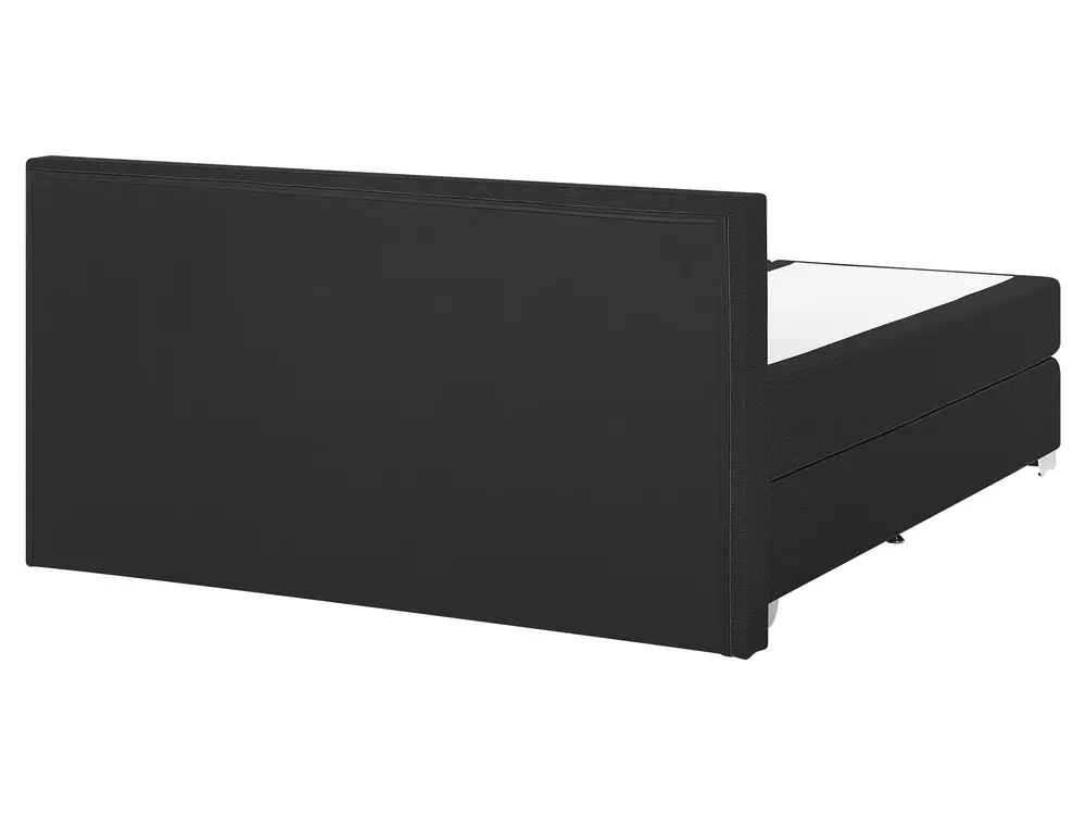 Boxspringbett Stoff PRESIDENT 160 x 200 cm Schwarz_446293