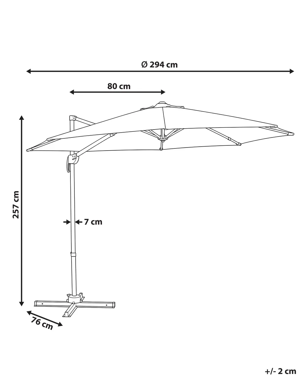 Ampelschirm 294 cm SAVONA Cremeweiß_1103746