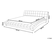 Waterbed Fabric LILLE 160 x 200 cm (EU King Size) Grey_681016