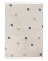 Kinderteppich DARDERE Grau 140 x 200 cm Baumwolle