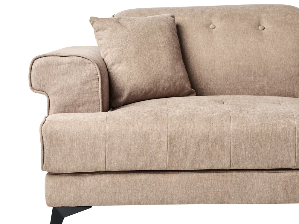 Sofa 3-Sitzer SKIVE Stoff Hellbraun_946772