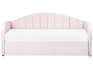 Ausziehbett Samtstoff EYBURIE 90 x 200 cm Pastellrosa_844363