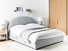 Bett mit Stauraum VAUCLUSE Chenillegewebe Hellblau 160 x 200 cm
