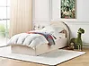 Kinderbett mit Stauraum ANET Samtstoff Beige 90 x 200 cm