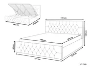 Bett mit Stauraum AMIENS Stoff Beige 180 x 200 cm_976103