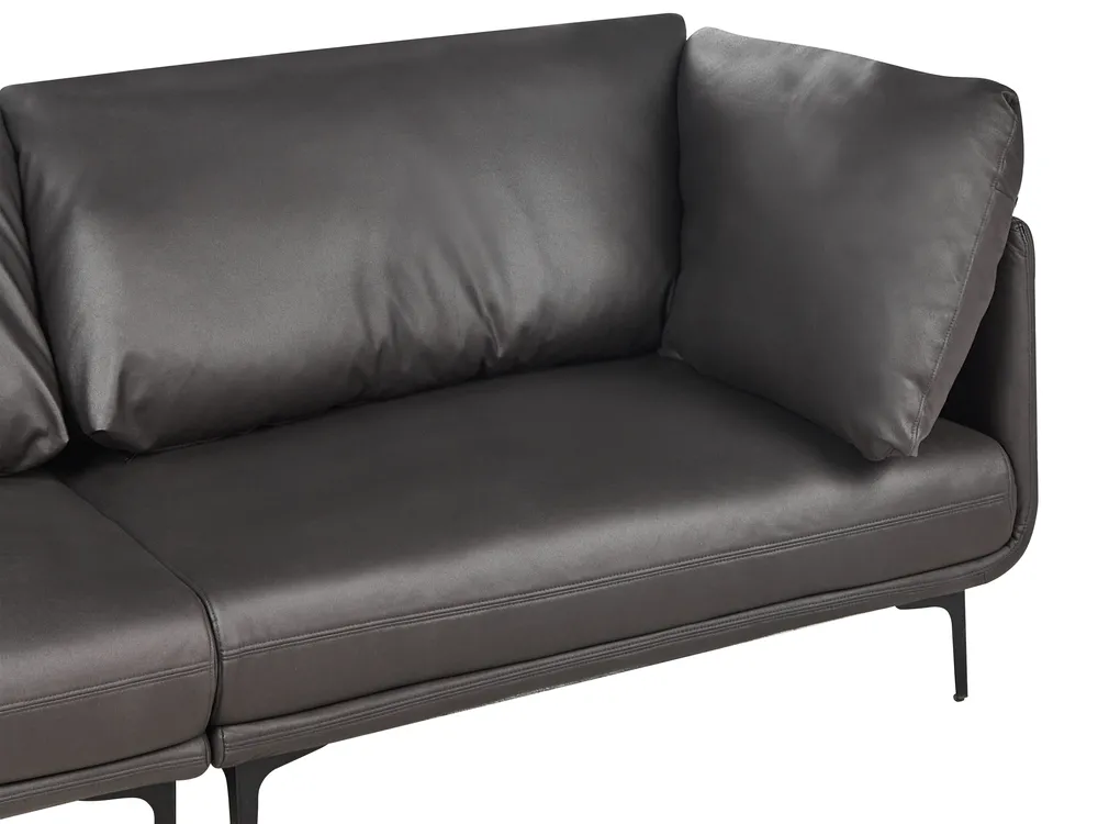 Sofa 3-Sitzer REVSNES Stoff Schwarz_965350