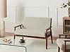 Sofa 2-Sitzer ESRUM Stoff Dunkelbraun / Grau