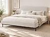 Bett mit Lattenrost Stoff CORIO 180 x 200 cm Hellbeige