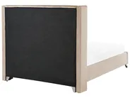 Bed Velvet LUBBON 160 x 200 cm (EU King Size) Beige_772911