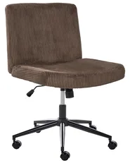Desk Chair GEDDES Corduroy Dark Brown_1077040