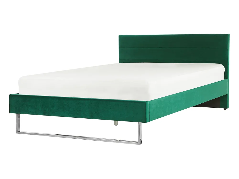 Bett mit Lattenrost Samtstoff BELLOU 140 x 200 cm Grün_777598