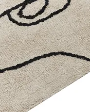 Teppich NURU Hellbeige 160 x 230 cm Baumwolle_839989