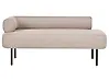 Linksseitige Chaiselongue MIRMANDE Stoff Hellbraun
