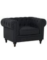 Sessel CHESTERFIELD Stoff Graphitgrau