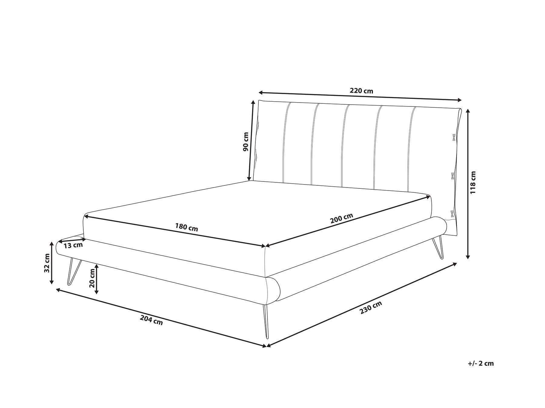 Bett mit Lattenrost Kunstleder BETIN 180 x 200 cm Hellbeige_772754