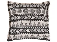 Dekokissen 2er Set HENTEPE 45 x 45 cm Baumwolle Schwarz Geometrisches Muster_801752