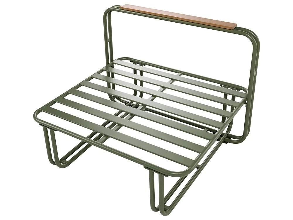 Garden Lounge Set with Table and Ottoman 3 Seater CAMEROTA  Metal Green_1156962