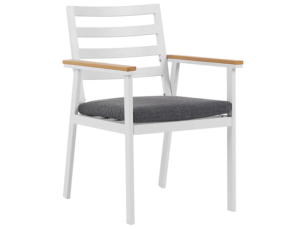 Gartenmöbel Set 4-Sitzer CAVOLI inkl. Kissen Metall Grau_777405