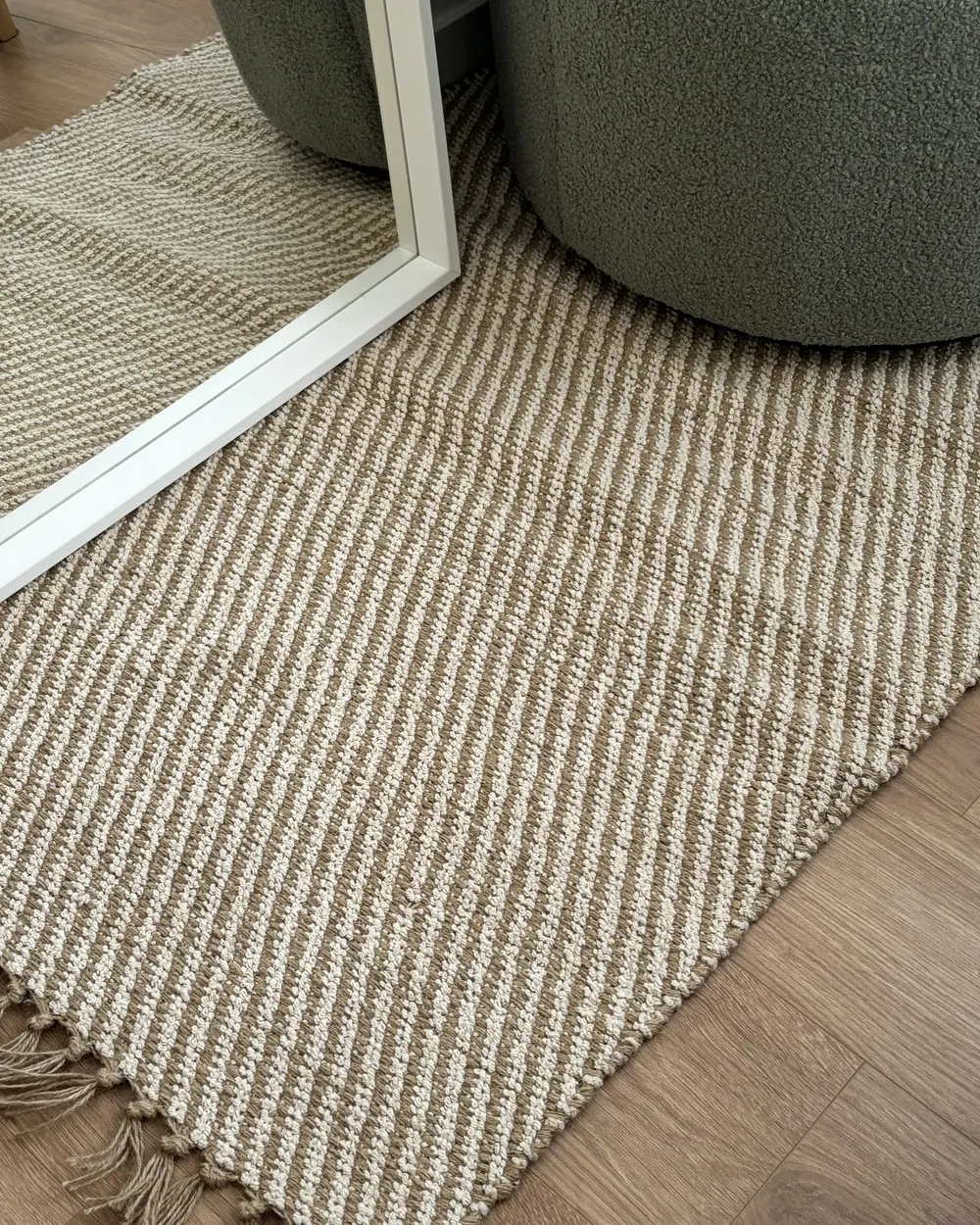 Teppich ALADAG Beige 80 x 150 cm Jute_972923