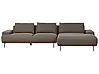Ecksofa MARIFERD Stoff Braun linksseitig