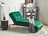 Chaiselongue LOIRET Samtstoff Smaragdgrün