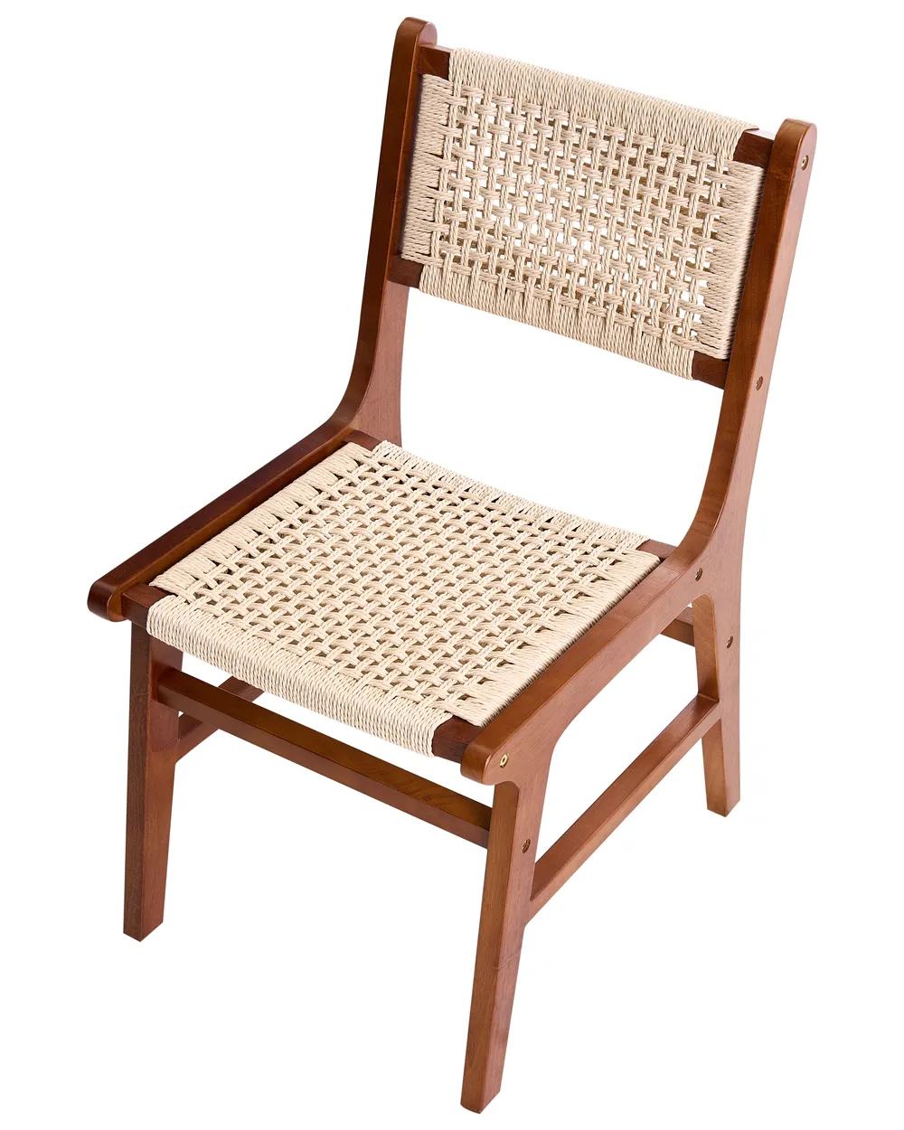 Esszimmerstuhl 2er Set OZELLA Holz Braun / Beige_1064544