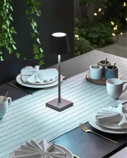 Wireless LED Table Lamp BACEIRO with Dimmer Metal Brown_1041982