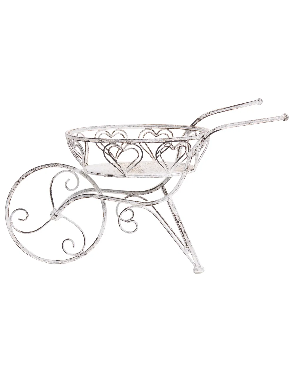 Pflanzenständer VETCH 58 cm Metall Cremeweiß_1093887