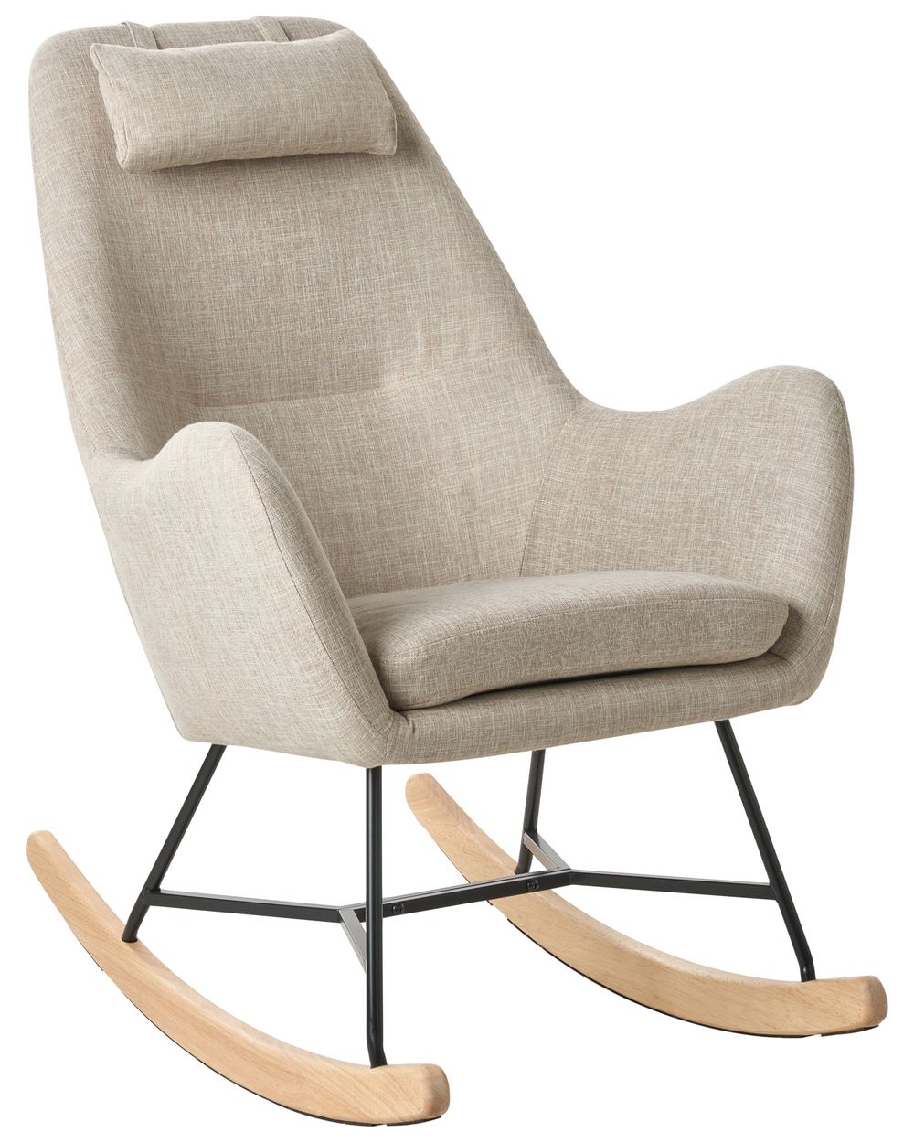 Schaukelsessel ARRIE Stoff Hellbeige