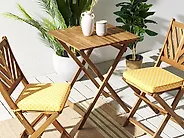 Gartenstuhlkissen 2er Set TERNI 37 x 34 cm Gelb_1178556
