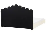 Wasserbett Samtstoff VINCENNES 180 x 200 cm Cremeweiß_974666