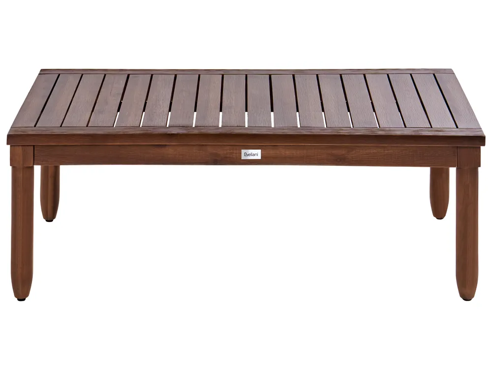 Lounge Set mit Tisch 4-Sitzer CREMONA Akazienholz Dunkelbraun / Grün linksseitig_1099783