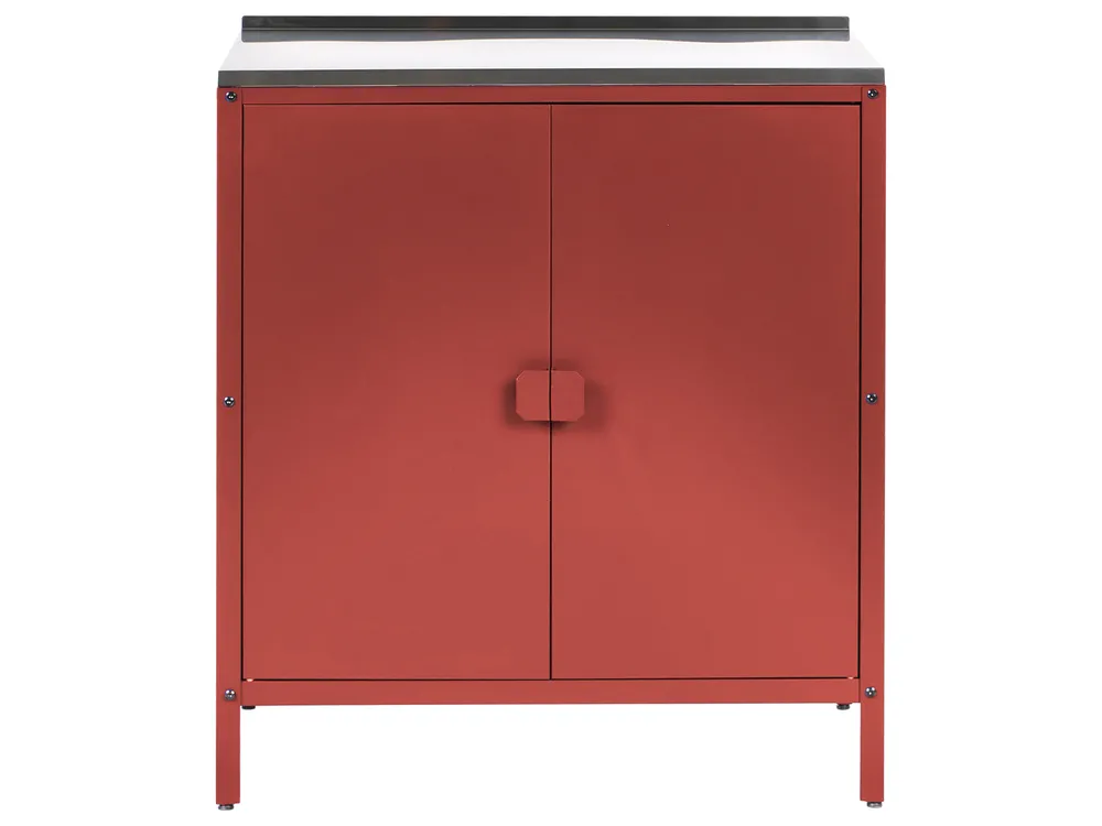 Outdoor-Küche 3er Set VILAMA Rot Metall_1052319