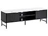TV-Möbel GLASTONBURY Marmor Optik / Schwarz