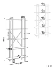 5 Tier Shelving Unit DARBY 180 cm Dark Brown_791548
