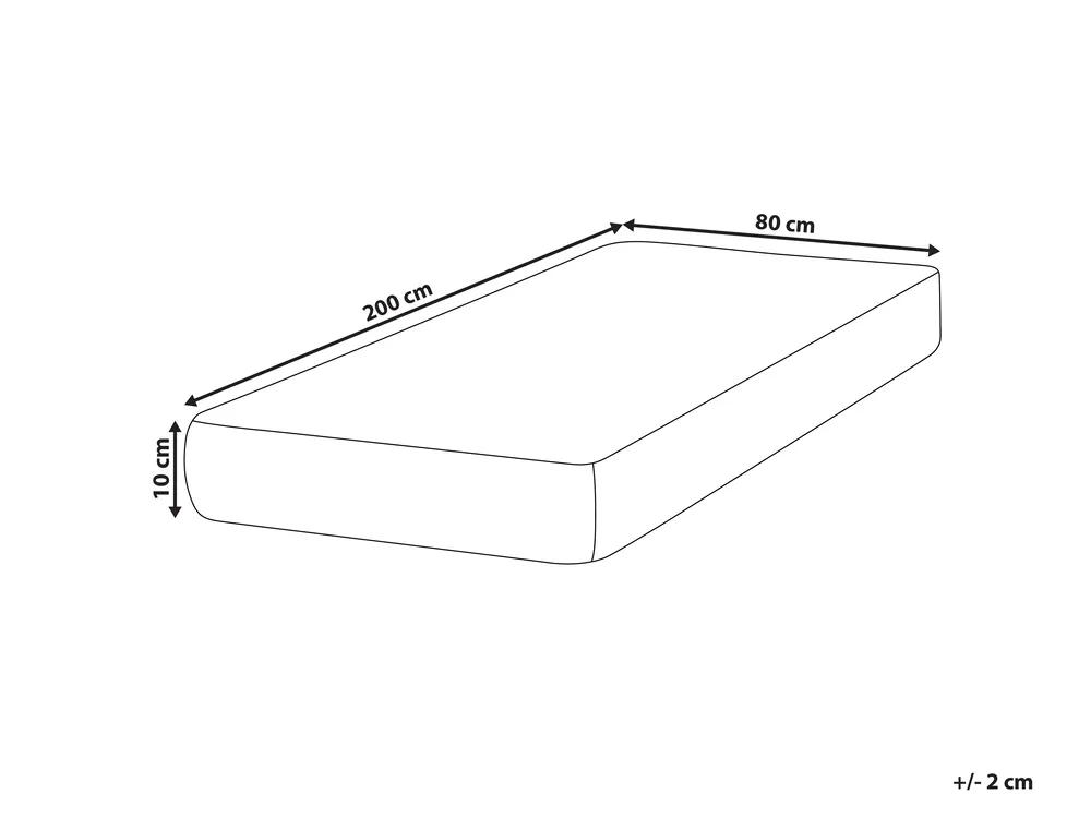 Foam Mattress PURE FOAM CORE H2/3 Medium 80 x 200 cm (EU Small Single)_945985