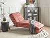 Chaiselongue LOIRET Samtstoff Rosa