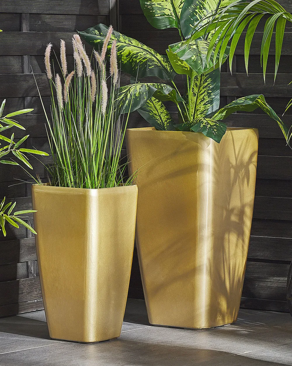 Set mit 2 Blumentöpfen MODI 30 cm Gold