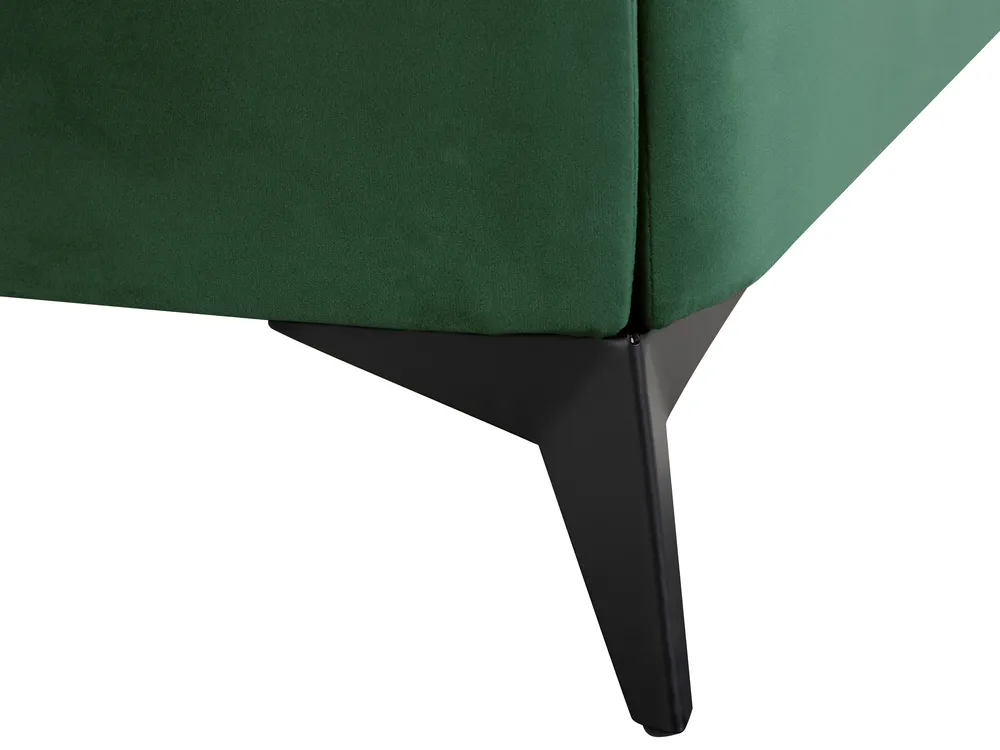 Bett mit Lattenrost Samtstoff MELLE 160 x 200 cm Smaragdgrün_829927