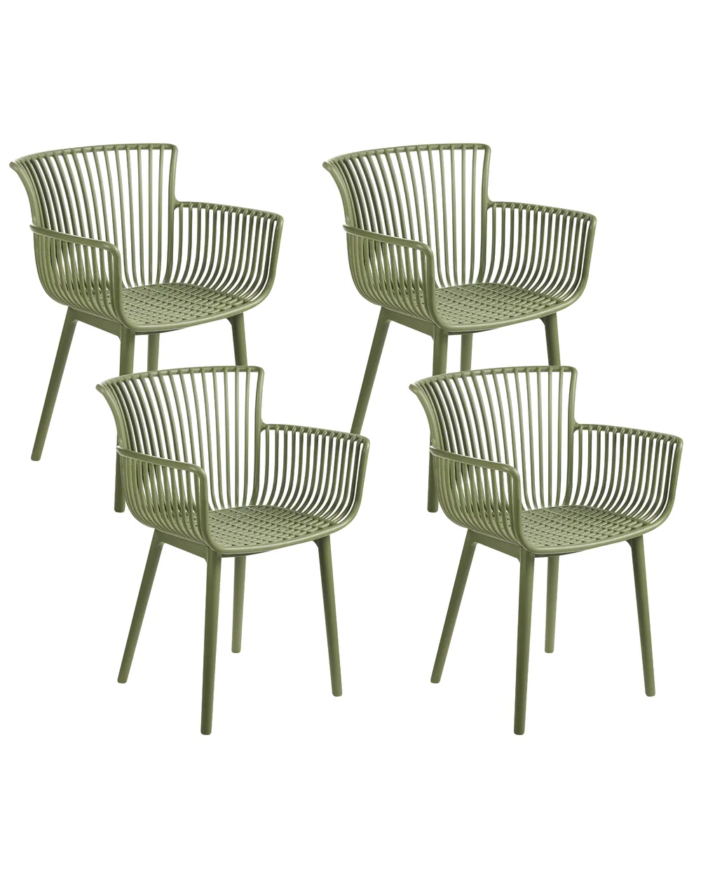 Set of 4 Garden Chairs PESARO Green