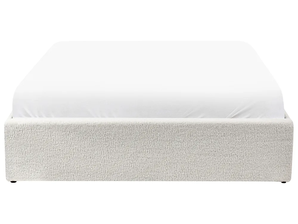 Ottoman Bed without Headboard DINAN Boucle Off-White 120 x 200 cm (EU Small Double)_1188204