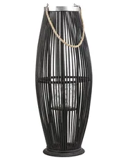 Laterne TAHITI 72 cm Bambus Schwarz_734322
